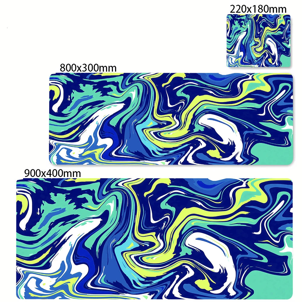 XXL Black and White Strata Liquid 900x400 Mouse Pad Computer Laptop Anime Keyboard Mouse Mat Large Mousepad Keyboards Desk Mat