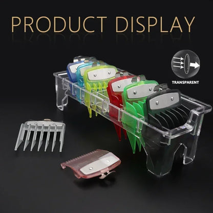 8Pcs Universal Transparent Hair Clipper Guards For Wahl Madeshow Metal Clip Clippers Barber Accessories Trimmer Limit Combs