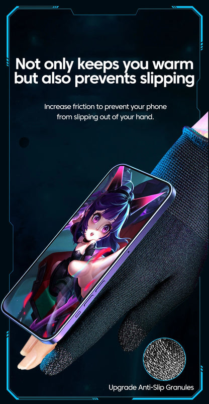 Double Finger Gaming Gloves Chicken Eating Mobile Game Ultra Thin Anti Sweat King of Glory Movement Anti Slip Esports Edition