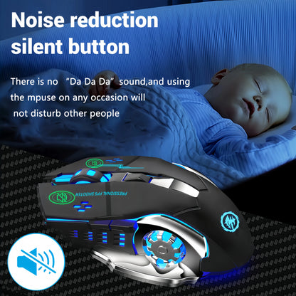 Bluetooth 5.2 Mouse RGB Gaming Mouse 2.4G Wireless Mouse Rechargeable Silent Mouse 3600 DPI Mouse Mice for Macbook Laptop Tablet