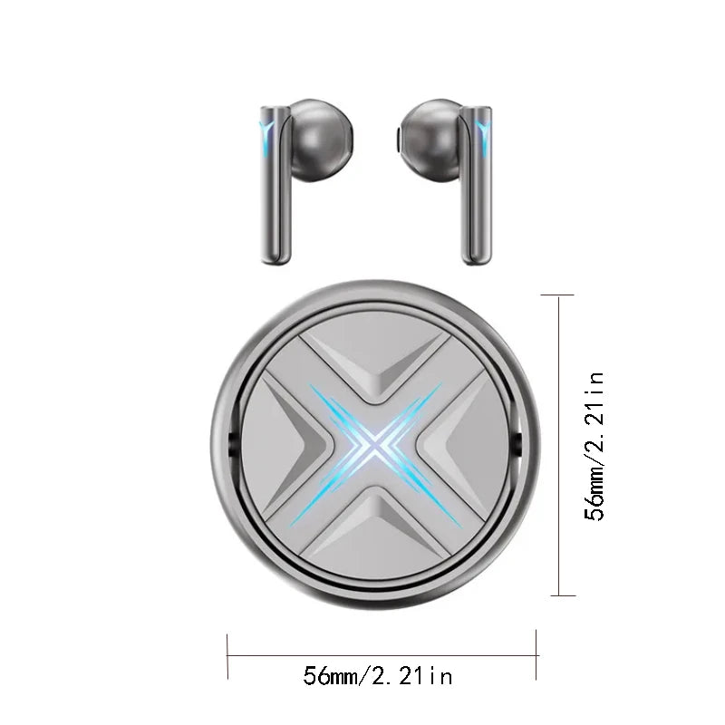 Soleeanre Wireless Headphones Earphone Sports Headset Aluminum Starring Ring Metal Alloy Gaming Earbuds Starburst Light Effect