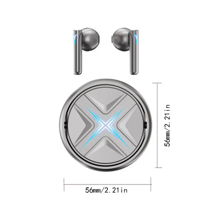Soleeanre Wireless Headphones Earphone Sports Headset Aluminum Starring Ring Metal Alloy Gaming Earbuds Starburst Light Effect