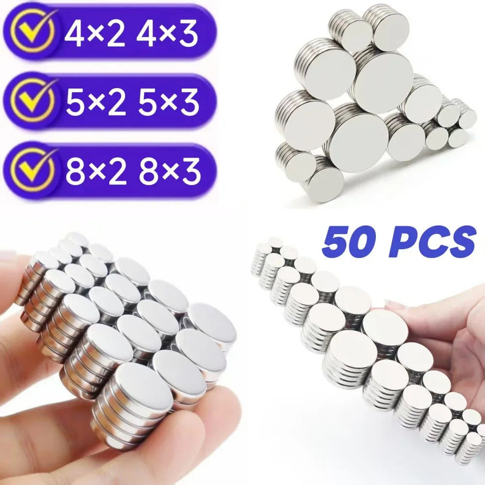 Round Home Decoration Accessories Magnets For Fridge, DIY, Building, Scientific, Craft, Education, 4x2 5x2 5x3 8x2