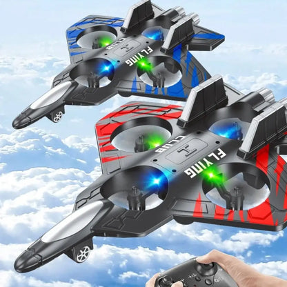 With Lights Glider Flying Helicopter RC Hobby Jet Plane 2.4G Stunt Remote Control Foam Fighter Airplane Toy Drone with Light