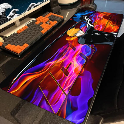 Anime Bleach Large Mouse Pad Gamer Cabinet Pc Keyboard Desk Mat 900x400 Computer Gaming Accessories Kurosaki Ichigo Mousepad Xxl