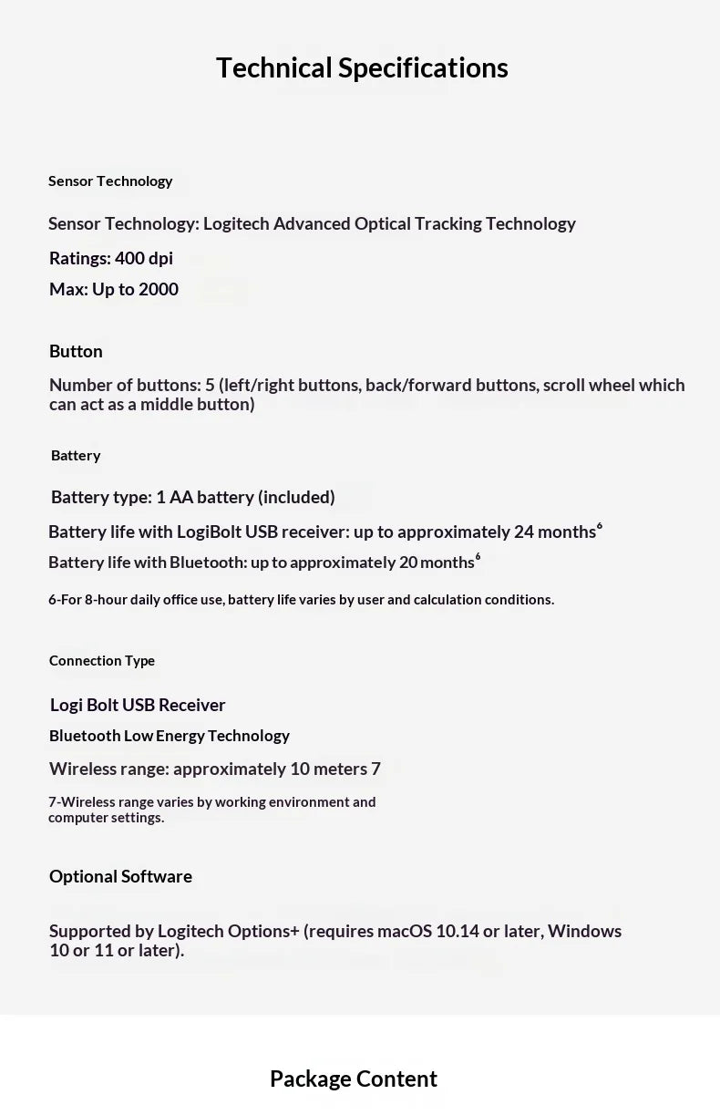 Logitech M750 Wireless Mouse Bluetooth 2.4G Silent Ergonomic Mouse for Laptop PC Office Home