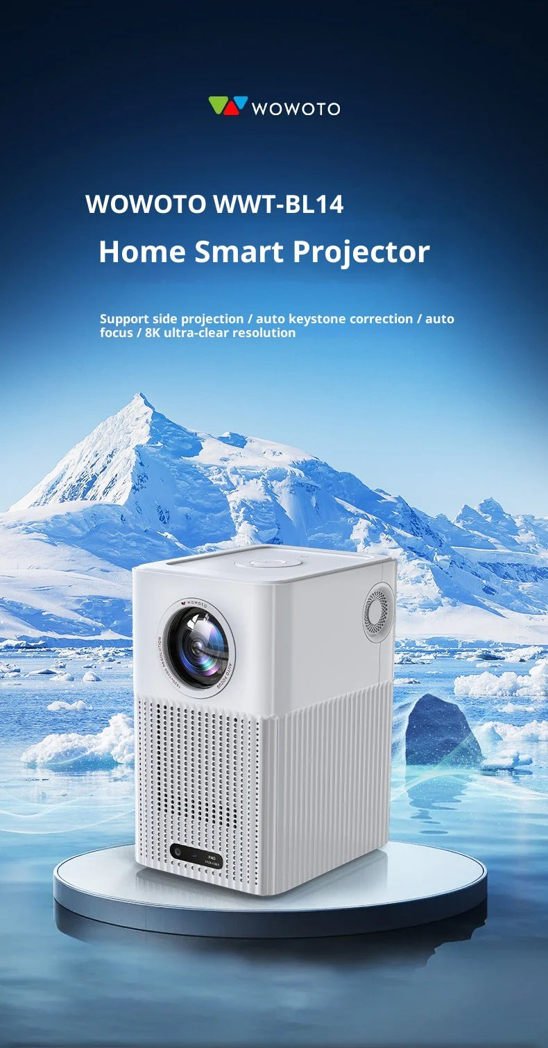Smart Projector Native 1080P HD With WiFi 5G Bluetooth 5.0 Auto Focus & Keystone High Brightness Smart LED Projector