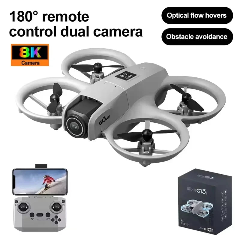 New GT3 MAX Drone 5G 8K GPS Professional HD Aerial Photography Dynamic Lighting Remote Control Aircraft Optical Flow Quadcopter