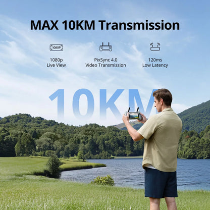 Potensic Original ATOM 2 Drone with PTD 1 Remote Control 5.5inch 1080P Screen Max 10KM 4K Video 8K Photo 2.7K Vertical Shooting