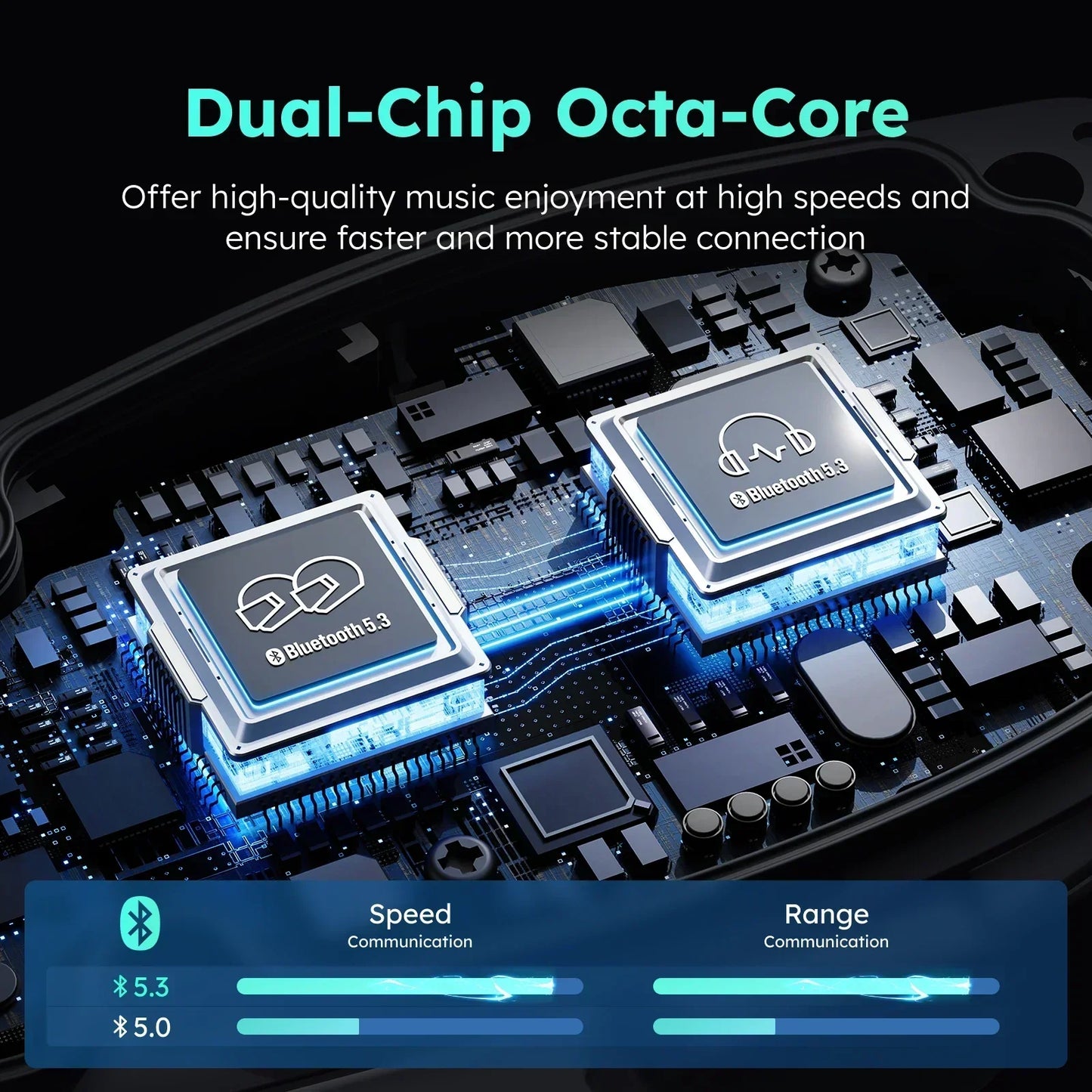ASMAX F1 Bluetooth Motorcycle Intercom 10-Rider Group Communication, Voice Command, IP67 Waterproof, Hi-Fi Speakers, BT 5.3