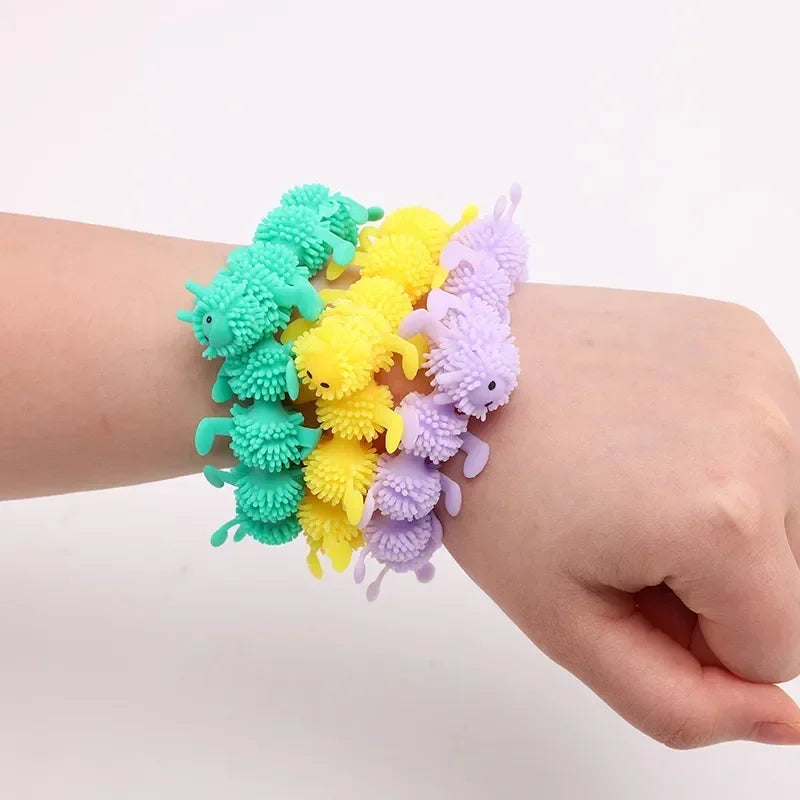 1pc Caterpillars Sensory Toy Stress Relief Stretchy String Worm Pops Fidget Therapy Anti Anxiety Fidget for Teenagers Adults