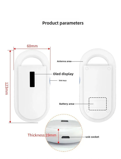 Rechargeable 134.2KHz Animal Microchip RFID Reader PT160 Handheld Digital ID Pet Chip Scanner For Pet Dog Cat Management
