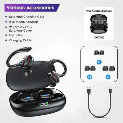 Wireless Earbuds in Ear Headphones Earphones Bluetooth Wireless Earphones Hi-Fi Stereo Waterproof Over-Ear with Microphone