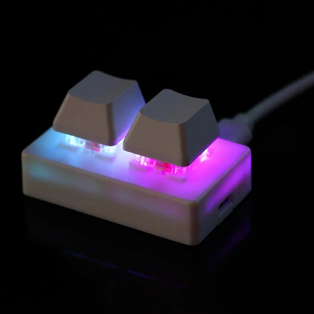 Mini Keyboard 2 Key Gaming Keyboard RGB USB Keypad 2-key Copy And Paste One-key Password Shortcut Combinations Key Multiple Keys