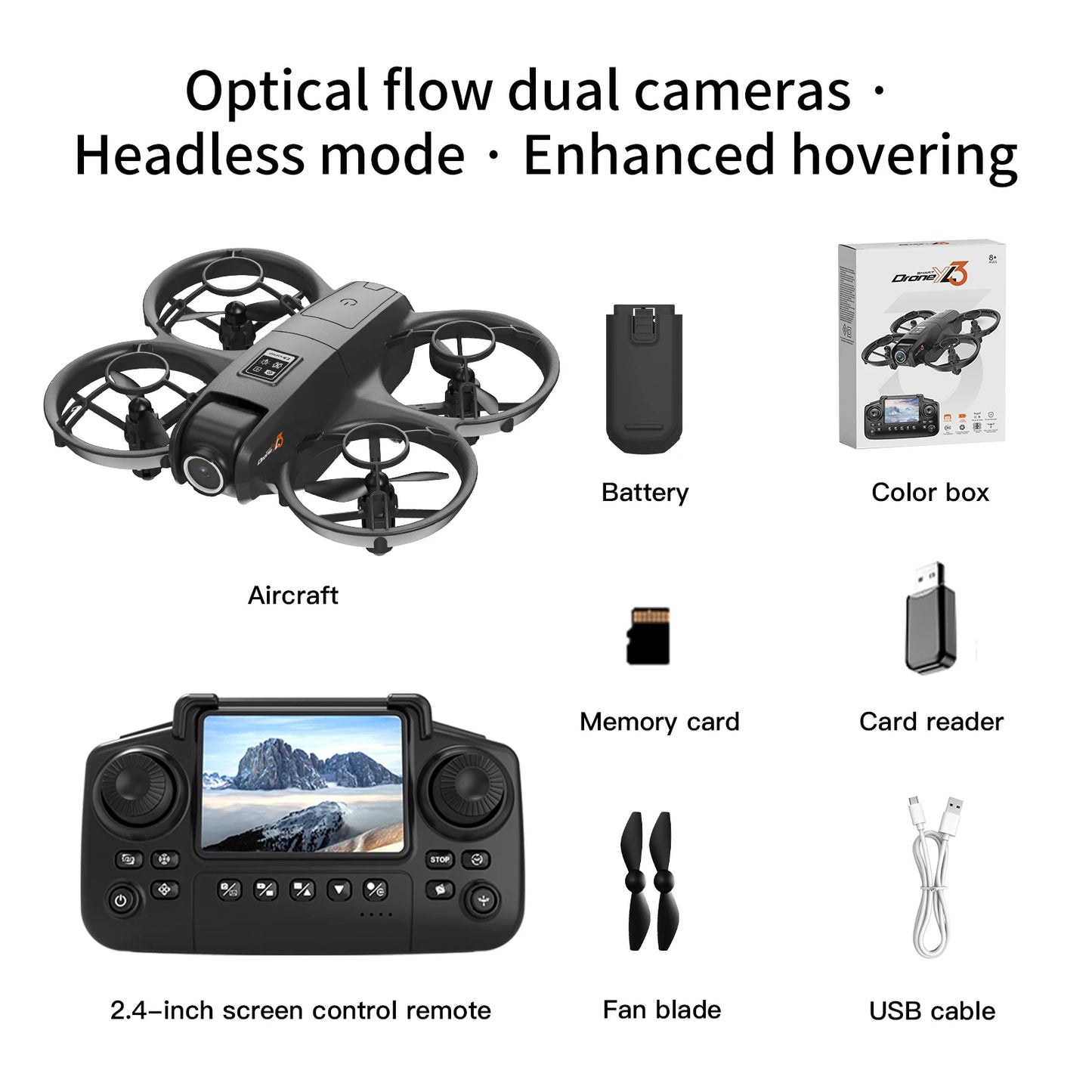 Lenovo YL3 Drone Professional 8K Dual Camera Long Battery Life GPS WIFI Brushless Motors Obstacle Avoidance Foldable Quadcopter