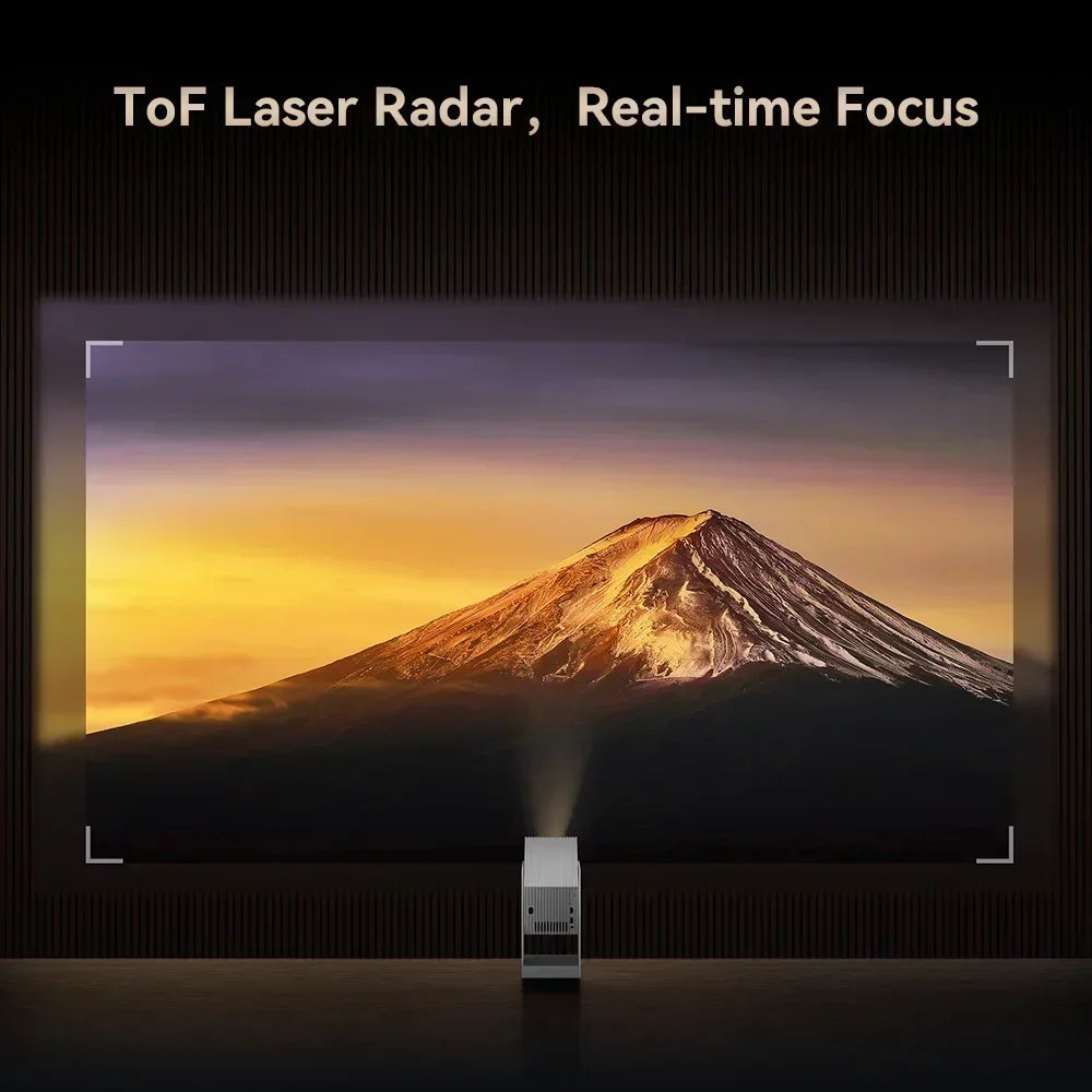 Wanbo Cube 2 Pro 4K Protable Native 1080P Projector 500ANSI Android TV 11.0 ToF Laser Radar Real Time Focus 3 Colors Available