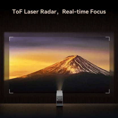 Wanbo Cube 2 Pro 4K Protable Native 1080P Projector 500ANSI Android TV 11.0 ToF Laser Radar Real Time Focus 3 Colors Available