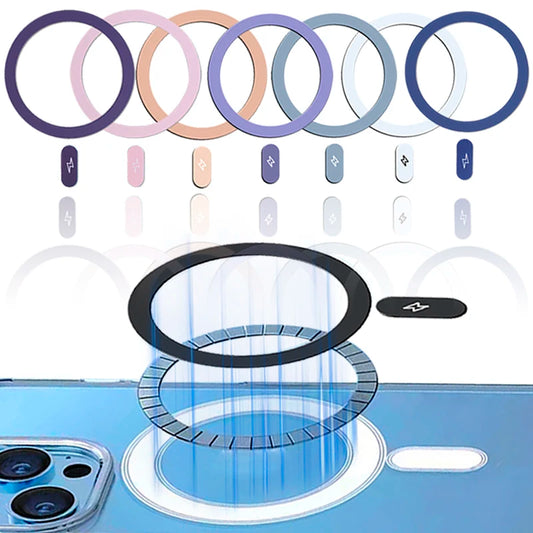 Magnetic Metal Plate Ring for Magsafe Wireless Charger Iron Sheet Sticker Magnet Cellphone Holder for IPhone 17 16 15 13 Pro Max