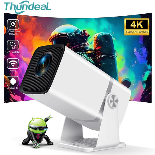ThundeaL 4K Full HD Projector FHD TD80W Android WiFi 3D Home Theater TD80 Portable Beam Mini Projector Meeting 3D Video PK HY320