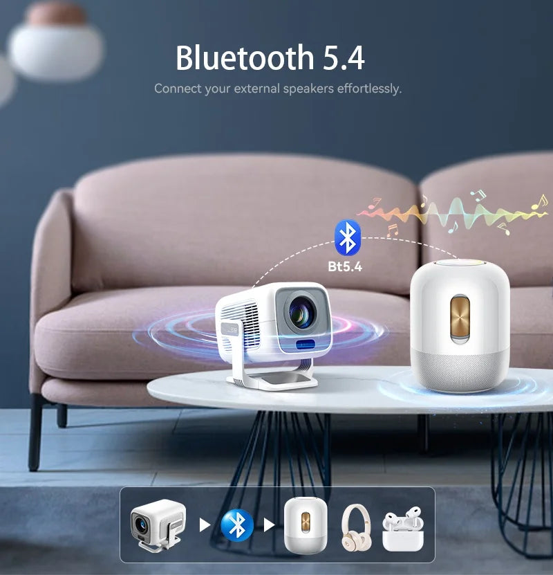 DITONG X3Plus HD projector Native 1080P support 4K WIFI6 BT5.4 Android mini Portable projector led home theater video projector