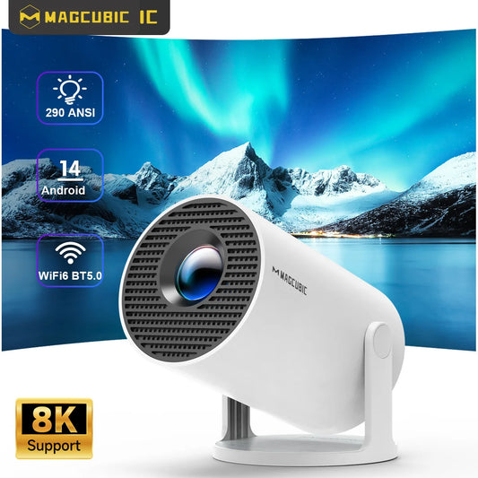 Projector HY300 Pro 8K Android 14 Dual Wifi6 290ANSI Allwinner H726 BT5.4 1080P 1280*720P Home Cinema Outdoor Projetor