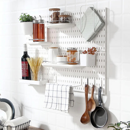 DIY Pegboard Accessories Kitchen Organization No Drill Hanging Shelf Storage Hooks Wall Organizer Crafts For Garage Room