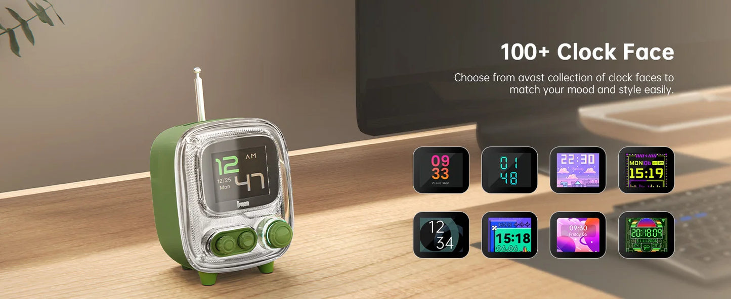 Divoom T-tiivoo-2 Mini Retro White Noise Bluetooth Speaker Portable Vintage Sleep Aid Bluetooth Speaker high quality Subwoofer