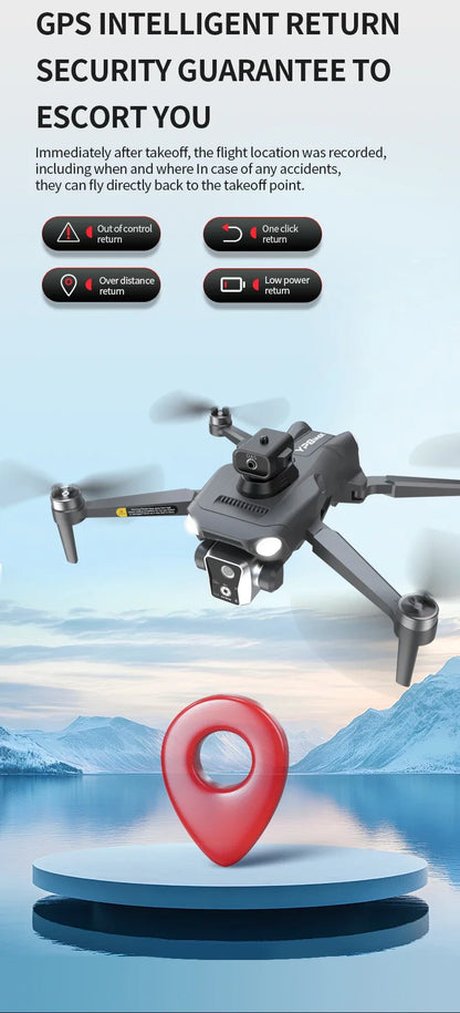 YP8Max 5G GPS Drone Laser Obstacle Avoidance Panoramic Shooting Optical Flow Positioning Remote Control Airdrop Quadcopter