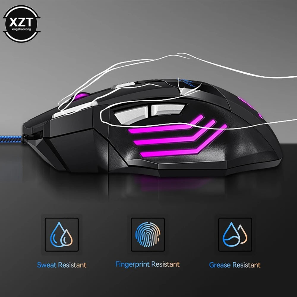 Professional Wired Gaming Mouse 7 Button 5500 DPI LED Optical USB Gamer Computer Mouse Mice Cable Mouse High Quality