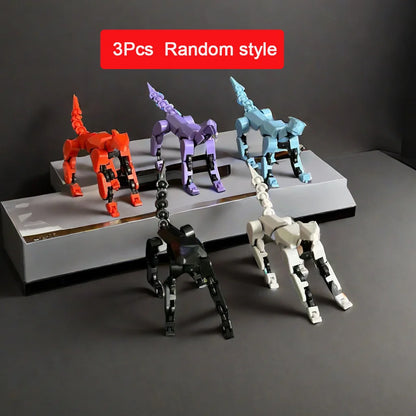 DIY Multi-Jointed Movable Shapeshift Robot Ornaments 3D Printed Mannequin Lucky Character Action Figures Toys for Kids Gift