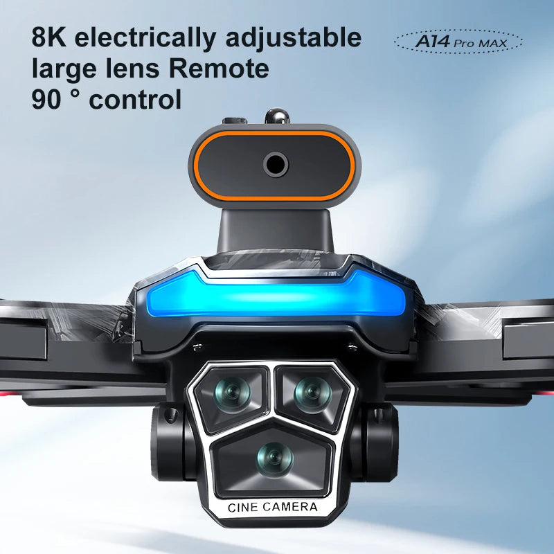 2026 A14 Pro Max Gps Drone Brushless Screen Control Obstacle Avoidance Optical Flow Intelligent Remote Control Aircraft 10000m
