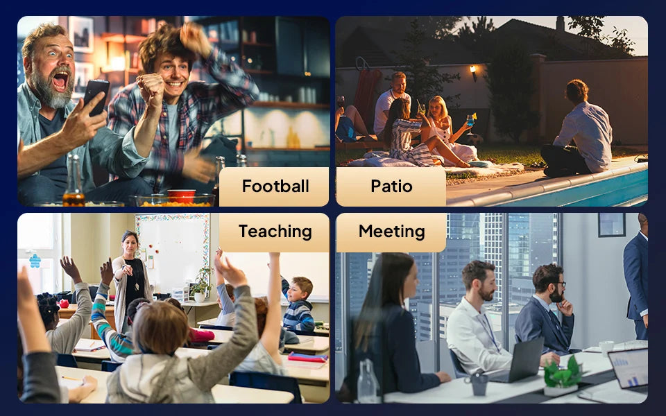 VEVSHAO A24 Projector 4K Full HD 1080P 1700ANSI Smart Home Theater Projector for Office Meeting Video