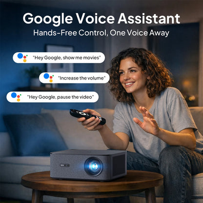 VEVSHAO A24 Projector 4K Full HD 1080P 1700ANSI Smart Home Theater Projector for Office Meeting Video