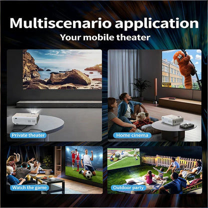 Smart Projector Native 1080P HD With WiFi 5G Bluetooth 5.0 Auto Focus & Keystone High Brightness Smart LED Projector