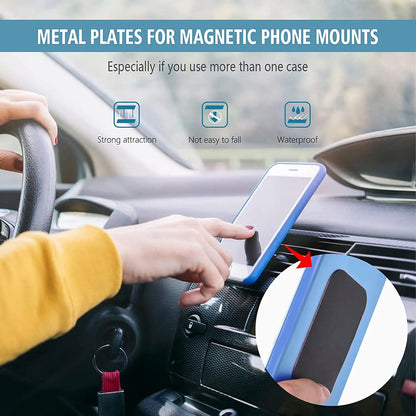 5/10PCS Black Magnetic Metal Plate For Car Phone Holder Universal Iron Sheet Disk Sticker Mount Mobile Phone Magnet Stand