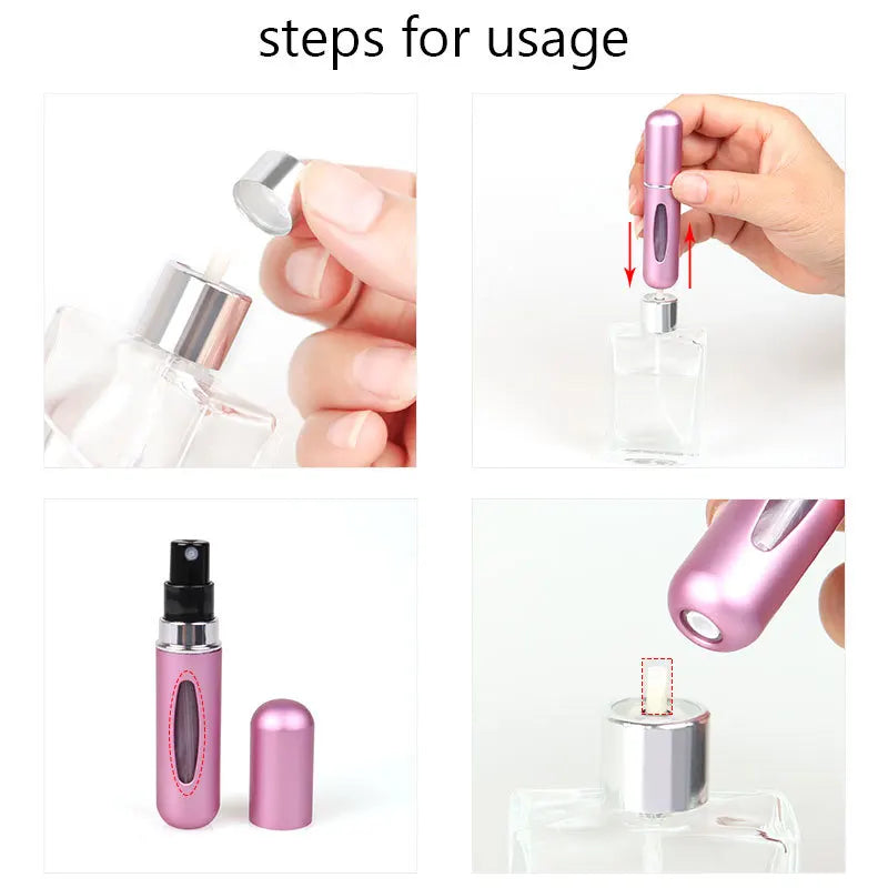 8/5ml Perfume Refill Bottle Portable Mini Refillable Spray Jar Scent Pump Empty Cosmetic Containers Atomizer for Travel Tool Hot
