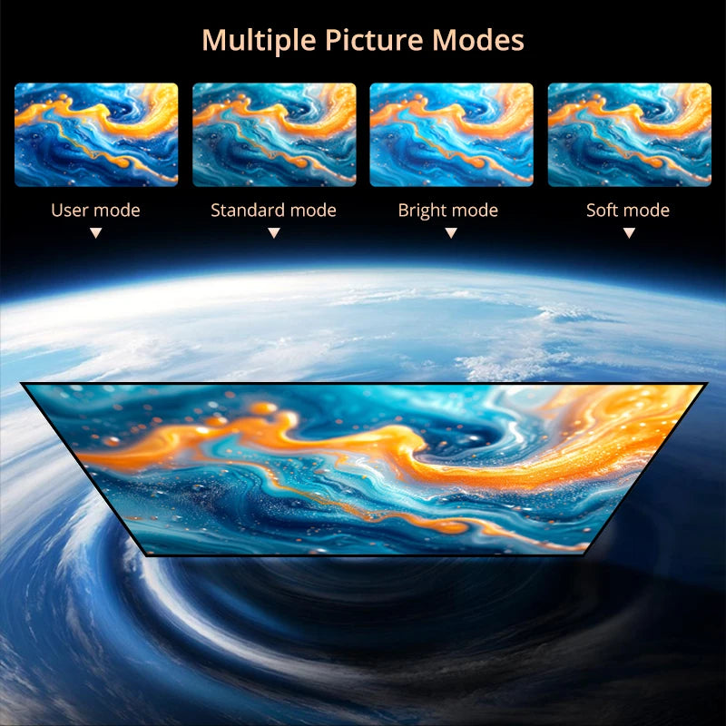 Voxflix M25 Home Cinema 1080P 4K 2800 ANSI Smart Home Projector Android TV 9.0 Game Mode Support voice search Movies Beamer