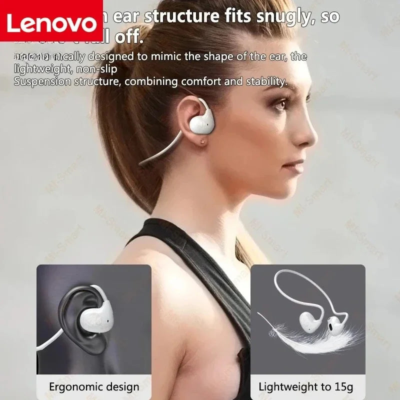 Lenovo Wireless Earbuds Bluetooth 5.3 Touch Controls Business Headphones Outdoor Sports Earbuds Compatible with all smartphones