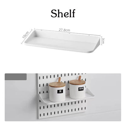 DIY Pegboard Accessories Kitchen Organization No Drill Hanging Shelf Storage Hooks Wall Organizer Crafts For Garage Room