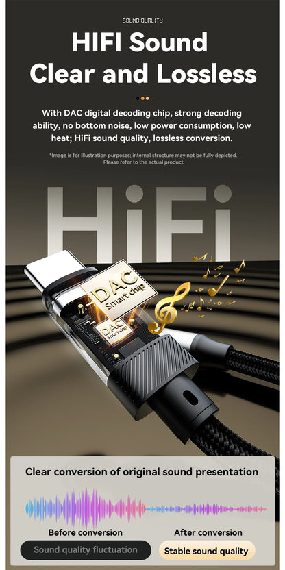 Essager Lightning to 3.5mm jack Audio Adapter Headphone Aux Cable USB Type C to 3.5 Adapter OTG Type C For iphone Xiaomi Oneplus