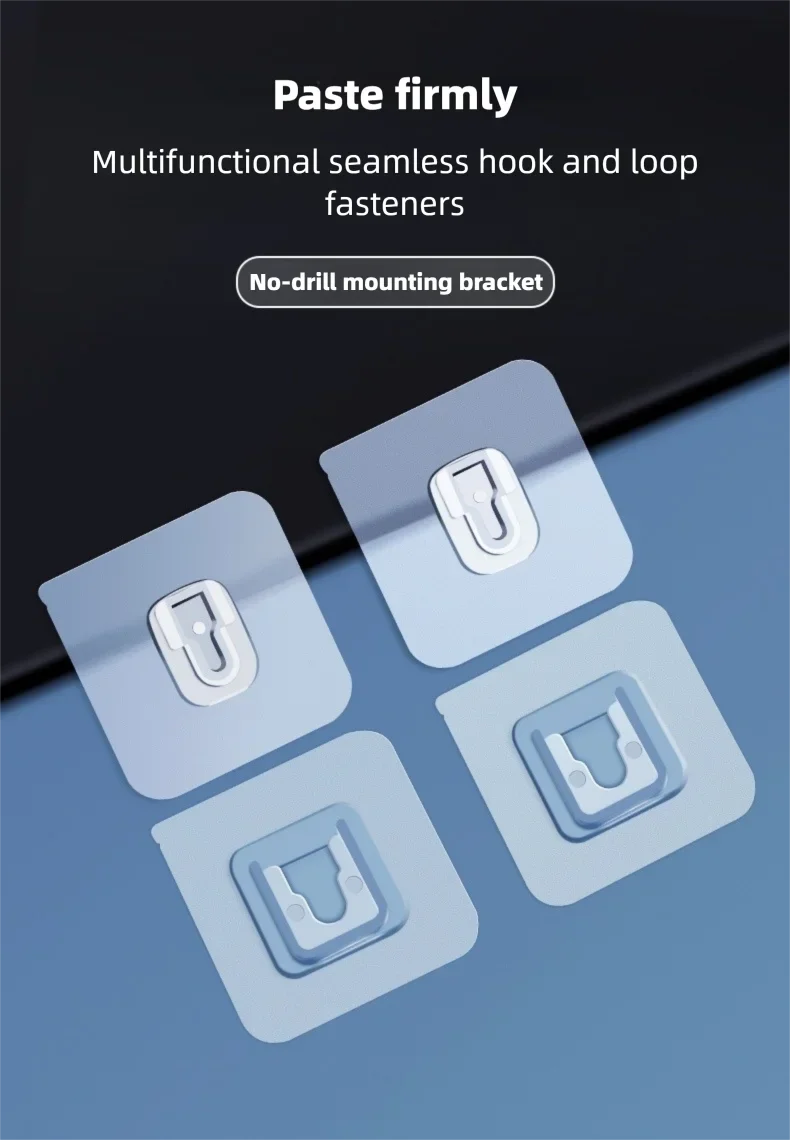 Double-Sided Self Adhesive Wall Hooks Strong Sticky Transparent Traceless for Kitchen Bedroom Storage Holders Wholesale