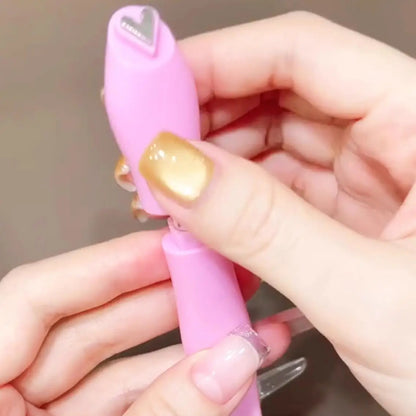 3IN1 Love-Heart&Snake Pattern Cat Eye Nail Magnet Pen French/Water Ripple Cat Eye Strong Magnet Pen DIY Manicure Tool Pen