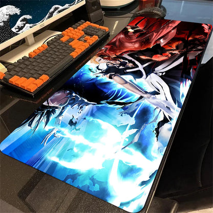 Anime Bleach Large Mouse Pad Gamer Cabinet Pc Keyboard Desk Mat 900x400 Computer Gaming Accessories Kurosaki Ichigo Mousepad Xxl