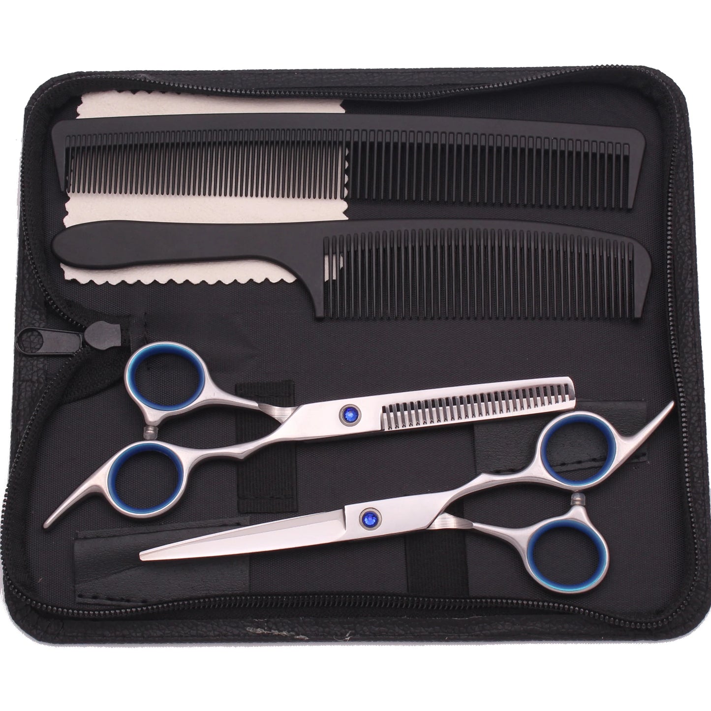 Hairdressing Scissors JP Stainless Black Hair Cutting Scissors Barber Shop Thinning Scissors Set Comb Razor Dropshipping C1001