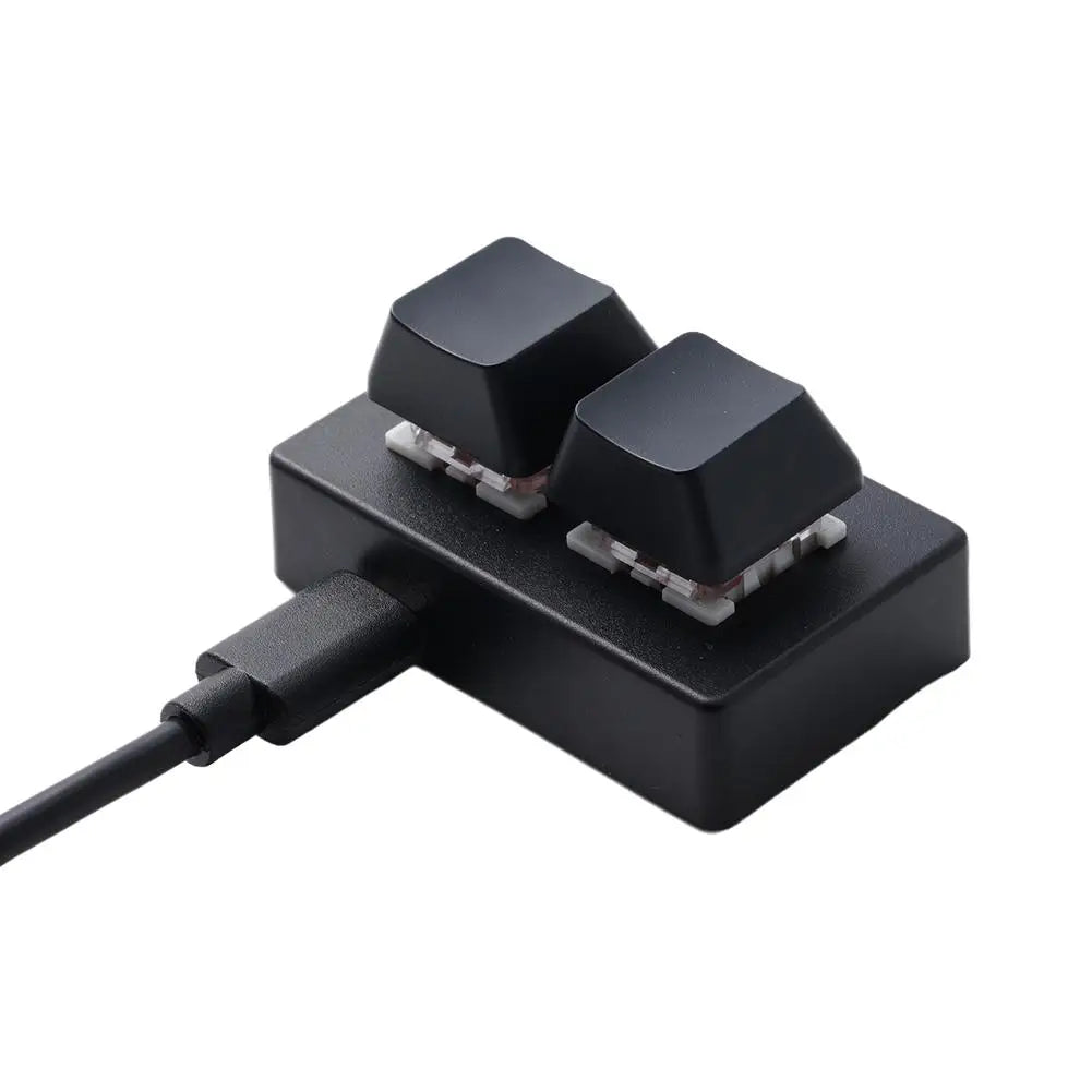 Mini Keyboard 2 Key Gaming Keyboard RGB USB Keypad 2-key Copy And Paste One-key Password Shortcut Combinations Key Multiple Keys