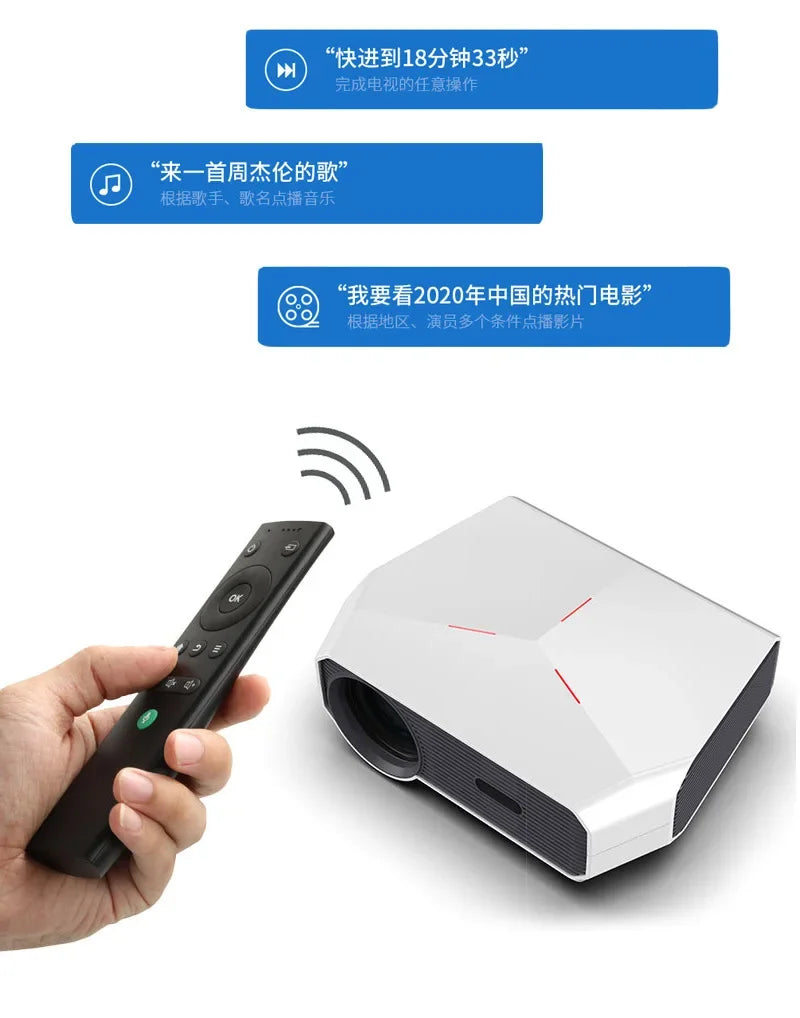 New Ultra HD 4K Home Projector Office Meeting Mobile Wireless Intelligent Portable Mini Projector