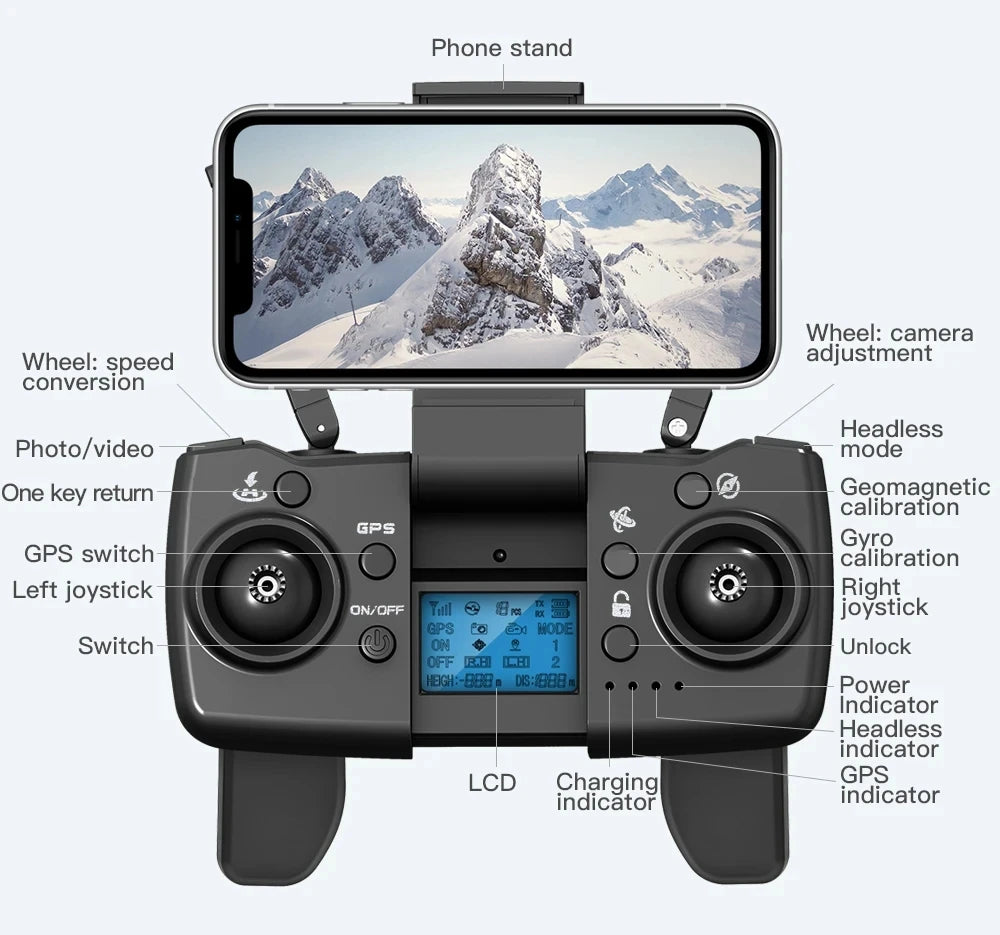 LYZRC L900 PRO GPS Drone 4K Professional HD Dual Camera 5G WIFI Brushless Motor FPV Quadcopter Foldable Aerial Photography Drone