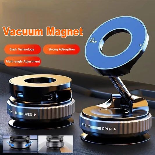 Car Phone Holder Suction Cup Vacuum Magnetic Phone Stand 360° rotatable and Foldable Suction Cup Phone Holder