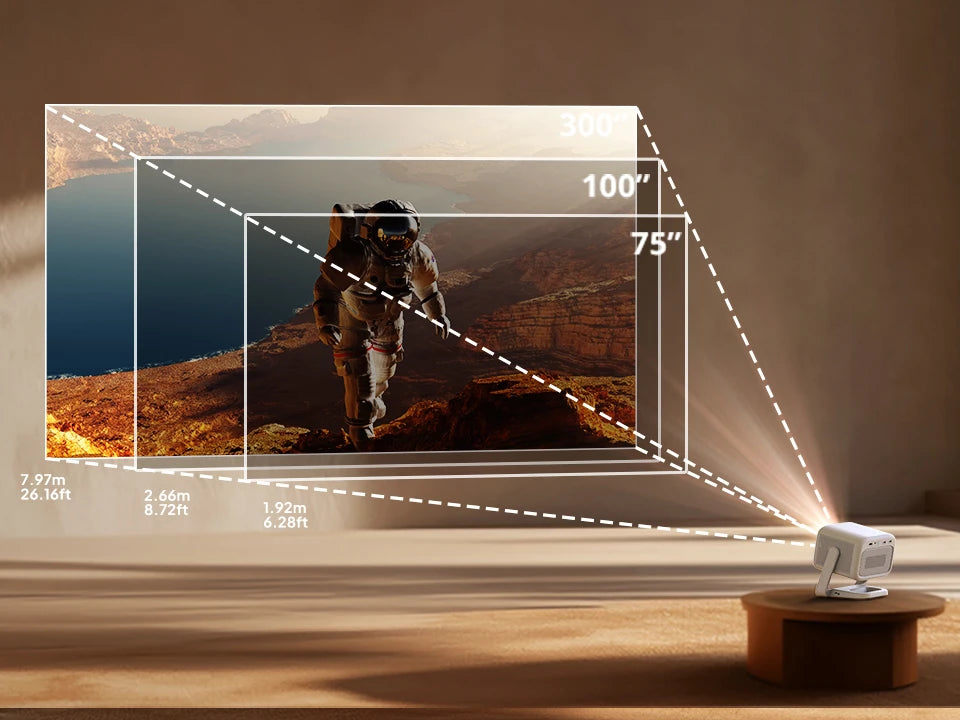 BYINTEK U90 Projector 4K Full HD1080P Cinema Android 11.0 WiFi Mini Portable 1080P Home Theater Video DLP Projector with Battery