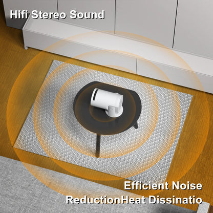 Salange Q5 Wireless Mini Projector WIFI 6 1080P Support Portable 180° Rotatable Video Projector Compatible for Android IOS